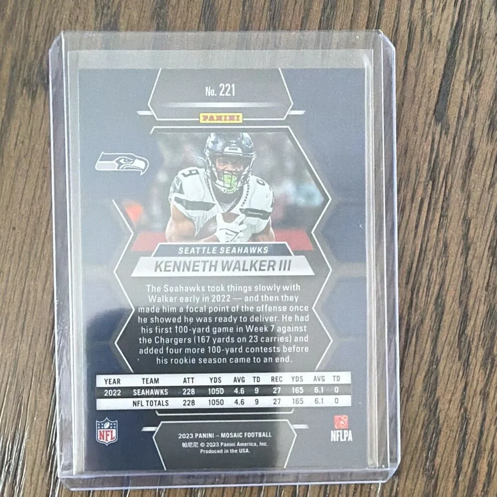 Panini Kenneth Walker III Seahawks Rookie 9-Card Lot 2023 Notoriety Numbers